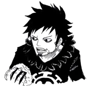 😇 emoji Trafalgar D. Water Law Telegram sticker 17 of 24
