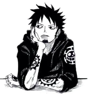 🙂 emoji Trafalgar D. Water Law Telegram sticker 16 of 24