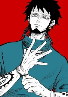 👿 emoji Trafalgar D. Water Law Telegram sticker 21 of 73