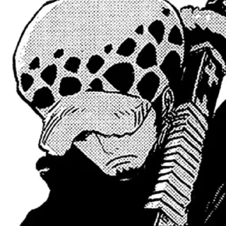 😔 emoji Trafalgar D. Water Law Telegram sticker 12 of 24
