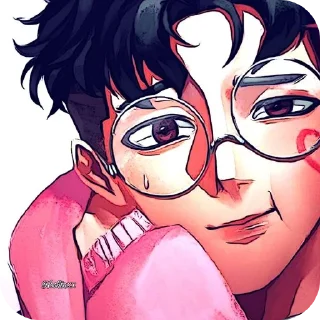 👄 emoji Ken Takakura (Okarun) @miyasan Telegram sticker 12 of 120