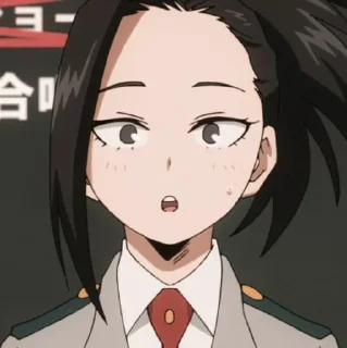 Sticker from Yaoyorozu Momo by @anime_stickerr