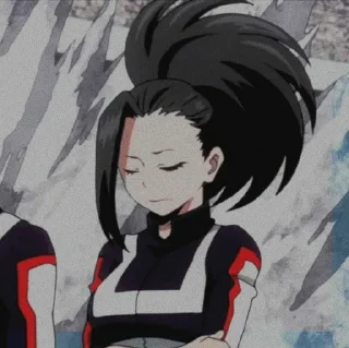Sticker from Yaoyorozu Momo by @anime_stickerr
