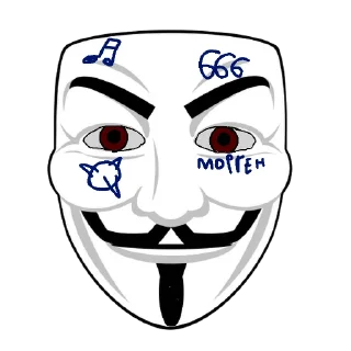 🎤 emoji Логово Анонимусов Стикеры Telegram sticker 10 of 19