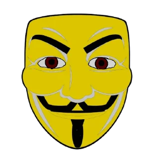 🥇 emoji Логово Анонимусов Стикеры Telegram sticker 7 of 19