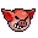 😰 emoji Pixel Pig Art @stickersb2b Telegram sticker 23 of 26