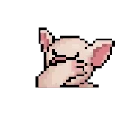 😔 emoji Pixel Pig Art @stickersb2b Telegram sticker 10 of 26