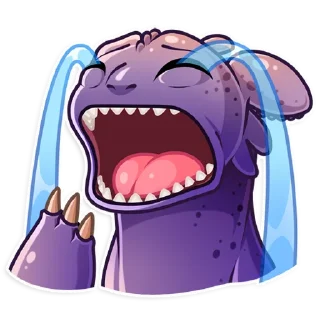 😭 emoji Toothless Telegram sticker 7 of 25