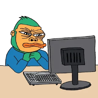 😠 emoji Ape Terminal Telegram sticker 10 of 53
