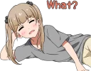 ❔ emoji Lazy pigtails girl :: @line_stickers Telegram sticker 15 of 40