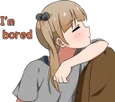 🙄 emoji Lazy pigtails girl :: @line_stickers Telegram sticker 17 of 40