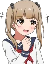 🙂 emoji Lazy pigtails girl :: @line_stickers Telegram sticker 13 of 40