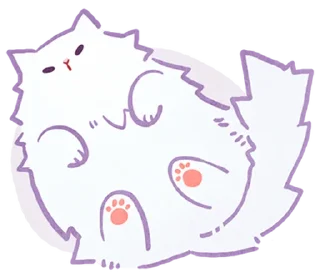 😺 emoji ⪩ ꒰ white kitten ꒱ ⪨ @plusikradom Telegram sticker 19 of 40
