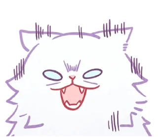 😺 emoji ⪩ ꒰ white kitten ꒱ ⪨ @plusikradom Telegram sticker 6 of 40