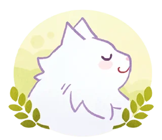 😺 emoji ⪩ ꒰ white kitten ꒱ ⪨ @plusikradom Telegram sticker 11 of 40