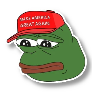 Sticker from MAGA Pepe @TIMEFLIESWHENYOU