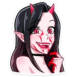 🤫 emoji Дьяволица без надписей Telegram sticker 20 of 58