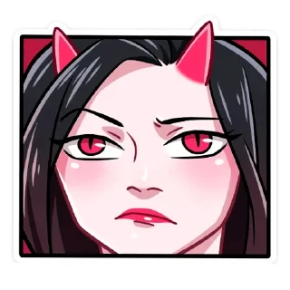 🤨 emoji Дьяволица без надписей Telegram sticker 24 of 58