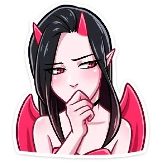 🧐 emoji Дьяволица без надписей Telegram sticker 22 of 58