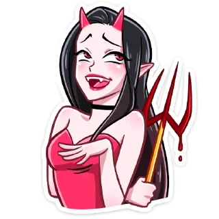 😄 emoji Дьяволица без надписей Telegram sticker 16 of 58