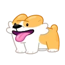 😝 emoji Corgi Life Telegram sticker 10 of 33