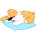😴 emoji Corgi Life Telegram sticker 15 of 33