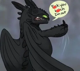 Sticker from night and light fury✌️🏿
