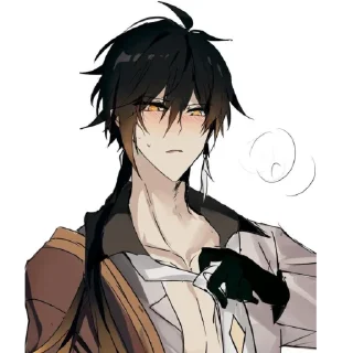 🥵 emoji Чжун ли и тарталья Telegram sticker 8 of 42