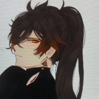 🥵 emoji Чжун ли и тарталья Telegram sticker 14 of 42