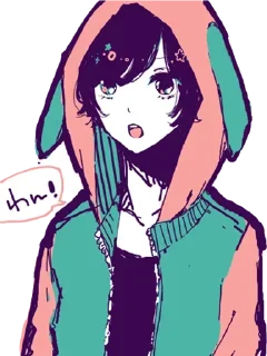 Sticker from ЧБ @anime_Stickerr