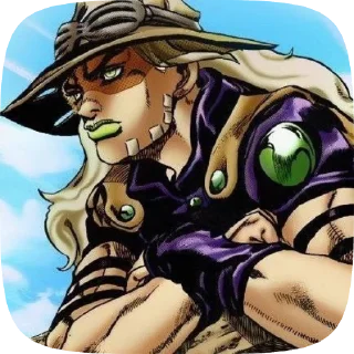 🌟 emoji Gyro Zeppeli / Джайро Цеппели Telegram sticker 8 of 30