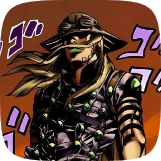 🌟 emoji Gyro Zeppeli / Джайро Цеппели Telegram sticker 19 of 30
