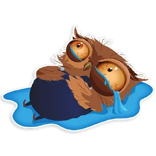 😭 emoji Marathon Owl Telegram sticker 9 of 20