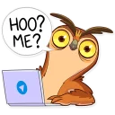 😶 emoji Freelance Owl Telegram sticker 17 of 40