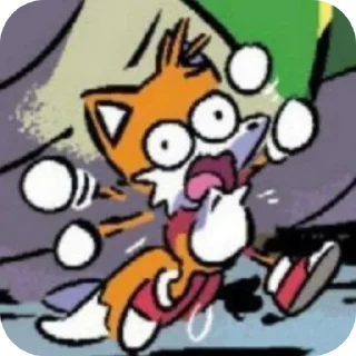 😱 emoji tails Telegram sticker 9 of 10