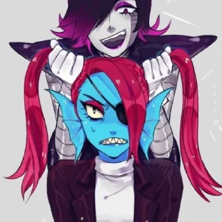 🐟 emoji Undyne by : : @stickers_undertale Telegram sticker 11 of 31