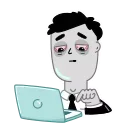 😡 emoji Tired Person Telegram sticker 14 of 21