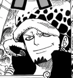 😏 emoji Trafalgar D. Water Law Telegram sticker 11 of 24