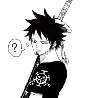 🤨 emoji Trafalgar D. Water Law Telegram sticker 23 of 24