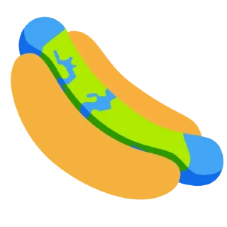 Sticker from hot dogi dog