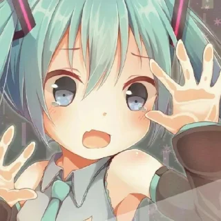 😄 emoji Мику Хатсуне.     :: @ArtamZx Telegram sticker 9 of 55