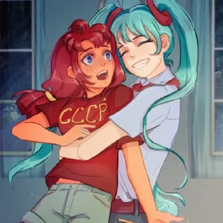 😄 emoji Мику Хатсуне.     :: @ArtamZx Telegram sticker 18 of 55