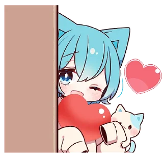 🫶 emoji Голубой котик 2 @Nyasticks Telegram sticker 22 of 41