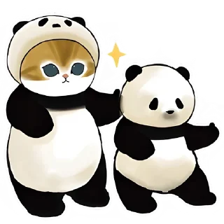 👍 emoji Панда и котик @TgSticker Telegram sticker 2 of 40