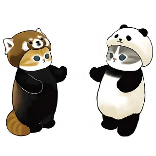 👋 emoji Панда и котик @TgSticker Telegram sticker 5 of 40
