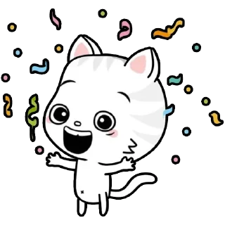 🥳 emoji Kitty (by @R_o_o_m) Telegram sticker 15 of 24