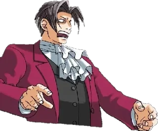 😱 emoji Miles Edgeworth Telegram sticker 16 of 20