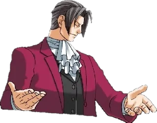 😏 emoji Miles Edgeworth Telegram sticker 14 of 20