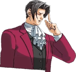 ❌ emoji Miles Edgeworth Telegram sticker 7 of 20