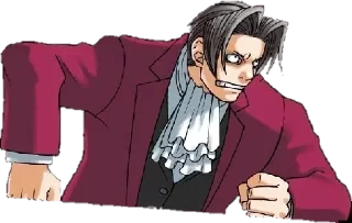 😲 emoji Miles Edgeworth Telegram sticker 10 of 20